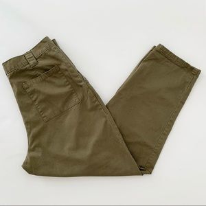 Topshop Olive Cotton Pants